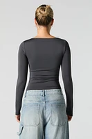 Scoop Neck Long Sleeve Bodysuit