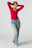 Scoop Neck Long Sleeve Bodysuit