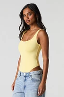 Contour Lace Rosette Trim Scoop Neck Bodysuit