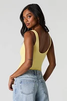 Contour Lace Rosette Trim Scoop Neck Bodysuit