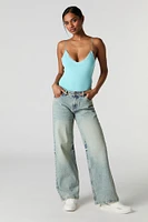 Contour V-Neck Lace Trim Bodysuit
