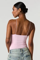 Contour V-Neck Lace Trim Bodysuit