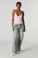 Contour V-Neck Lace Trim Bodysuit