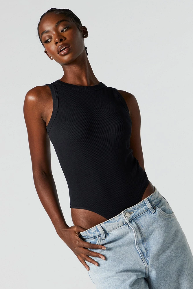 Seamless Ribbed High Neck Bodysuit