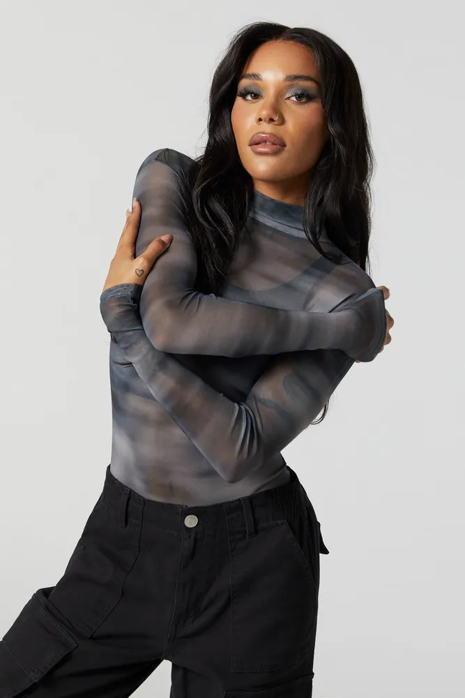 Sirens Seamless Mock Neck Contour Bodysuit