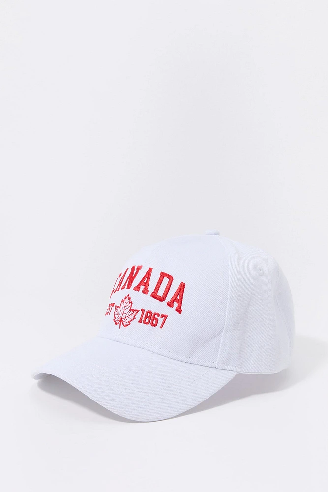 Casquette de baseball avec motif brodé Canada