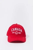 Casquette de baseball avec motif brodé Canada