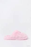 Barbie™ Embroidered Faux Fur Slippers