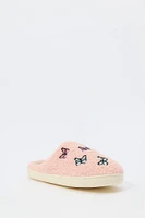 Butterfly Embroidered Sherpa Slipper