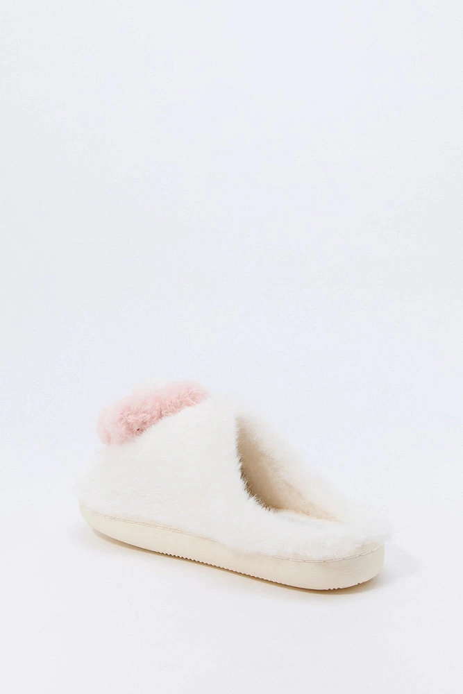 Plush Flower Slipper