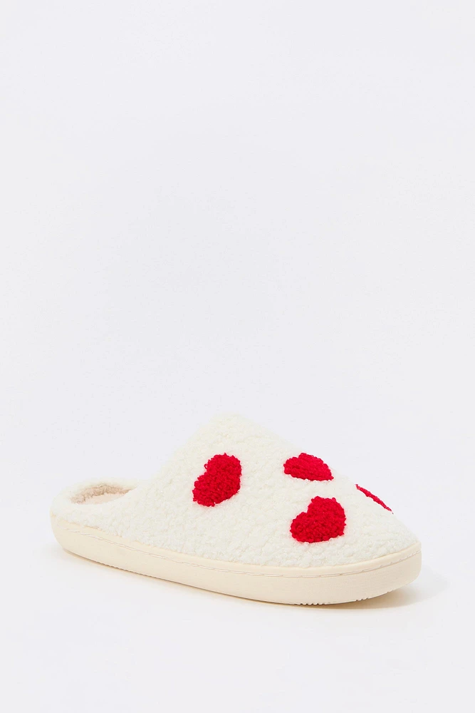 Heart Sherpa Slippers