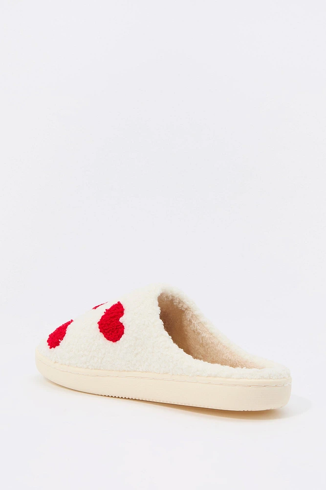 Heart Sherpa Slippers