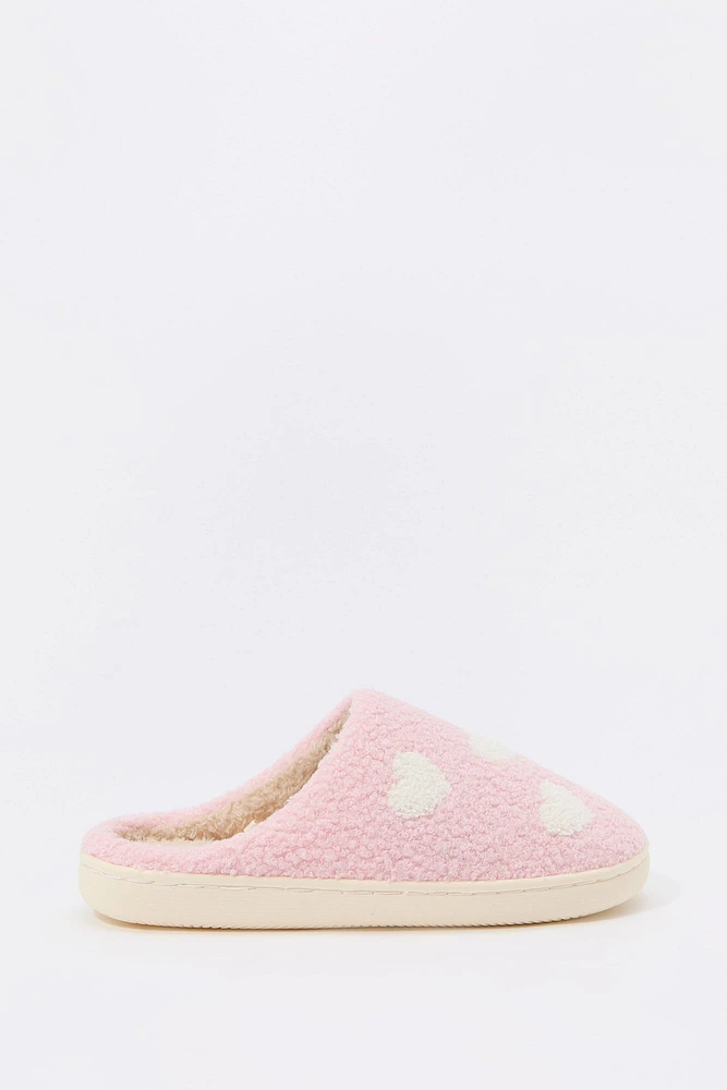 Heart Sherpa Slippers