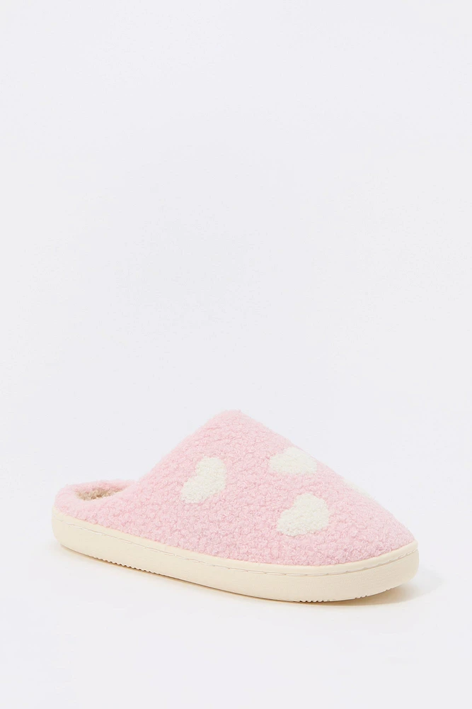 Heart Sherpa Slippers