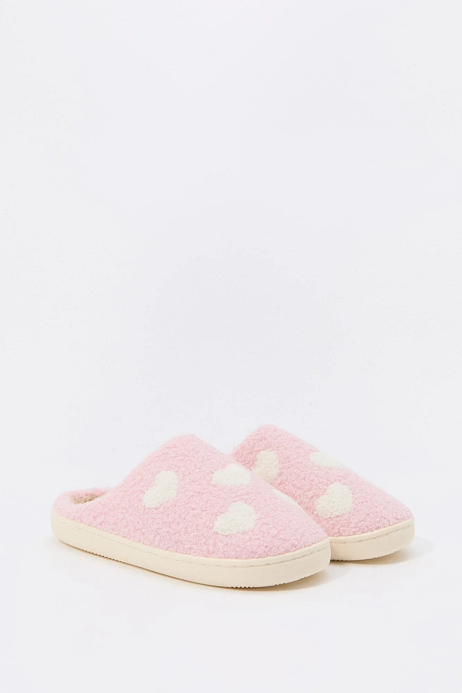 Heart Sherpa Slippers