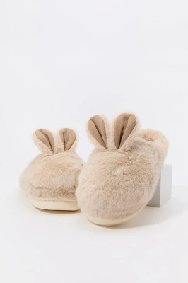 Faux Fur Bunny Slippers