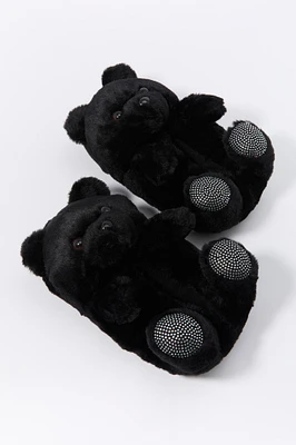 3D Rhinestone Teddy Bear Slippers