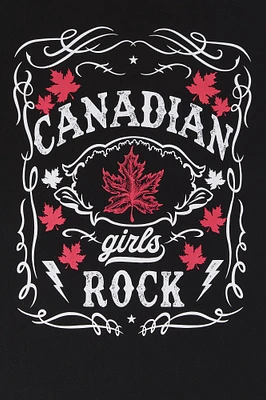 Canadian Girls Rock Graphic Boyfriend T-Shirt