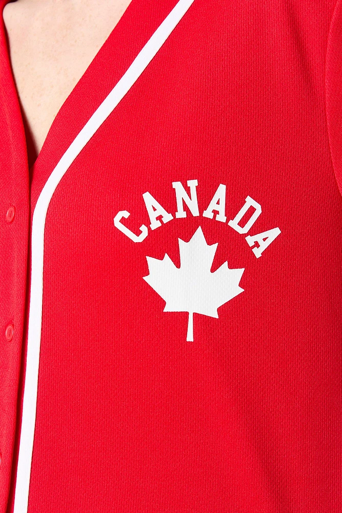 The Eh Team Graphic Mesh Canada Day Baseball Jersey