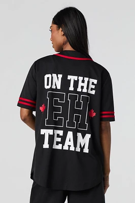Mesh Canada Day Graphic Baseball Jersey