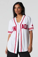 Mesh Canada Day Graphic Baseball Jersey