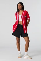 Mesh Canada Day Graphic Baseball Jersey