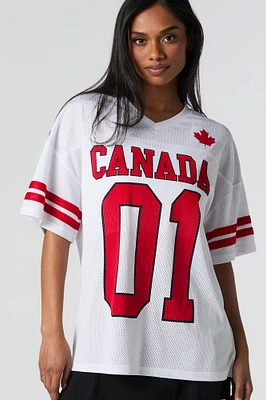Jersey en filet à imprimé Canada Day