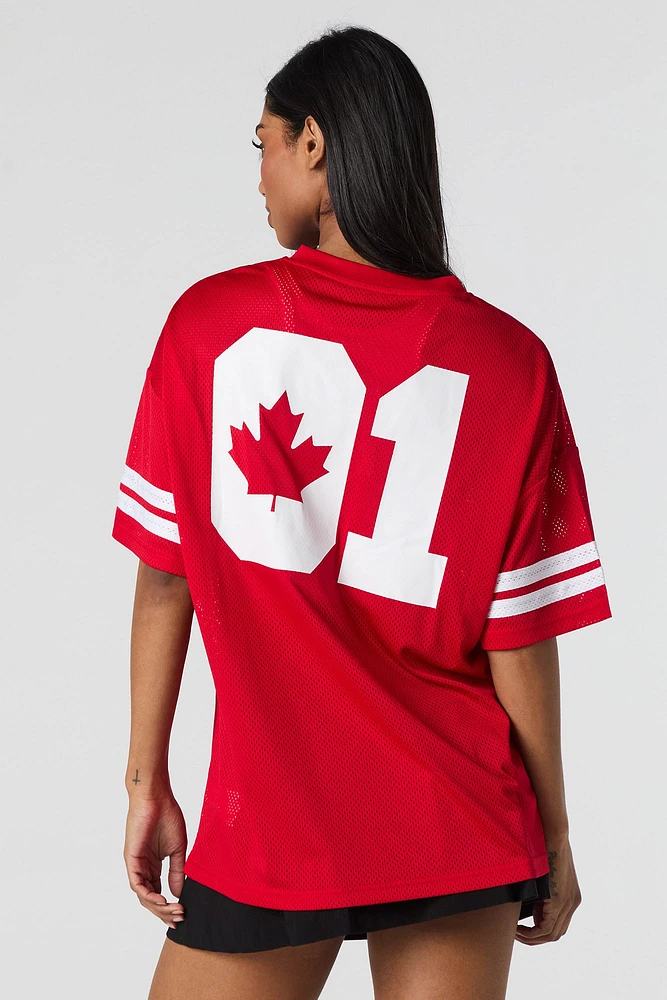 Mesh Canada Day Graphic Jersey