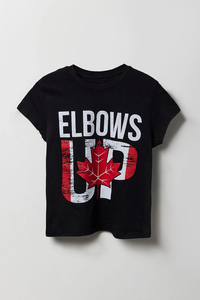 Elbows Up Canada Day Graphic T-Shirt