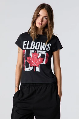 Elbows Up Canada Day Graphic T-Shirt