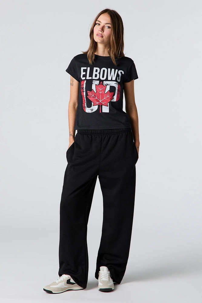 Elbows Up Canada Day Graphic T-Shirt