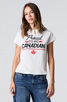 T-shirt à imprimé Proud To Be Canadian