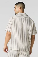 Haut boutonné en tricot texturé ray