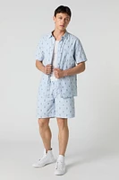 Printed Button-Up Top