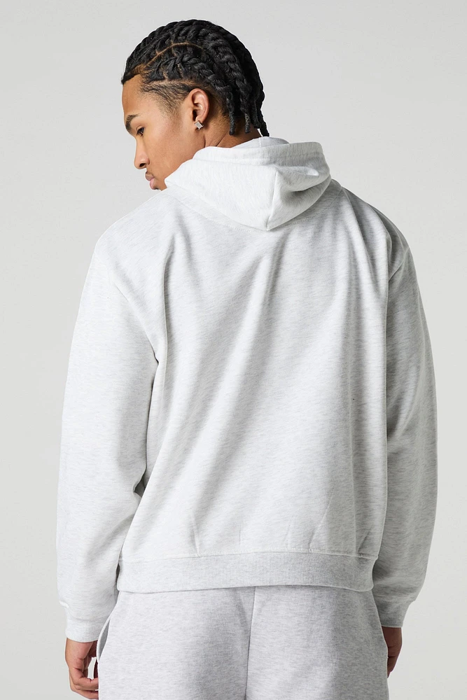 Haut à capuchon en molleton avec motif brodé Chicago chenille