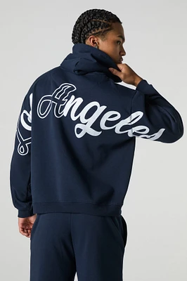 LA Embroidered Fleece Hoodie