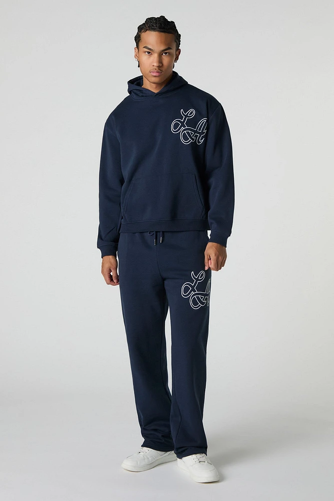 LA Embroidered Fleece Hoodie