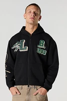 Legend Chenille Embroidered Zip-Up Fleece Hoodie