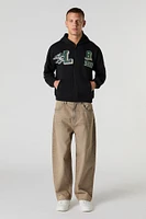 Legend Chenille Embroidered Zip-Up Fleece Hoodie