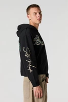 Legend Chenille Embroidered Zip-Up Fleece Hoodie