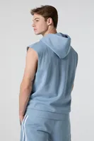 Chenille Embroidered Legend Sleeveless Hoodie