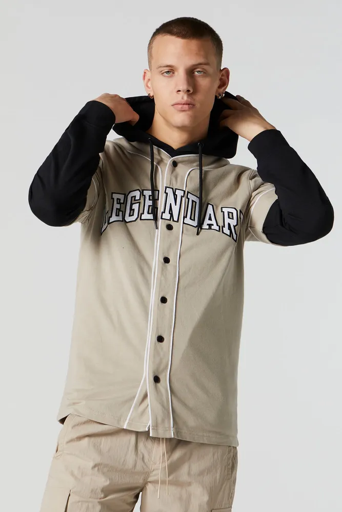 Legendary Graphic Baseball Jersey and Hoodie 2 Piece Set