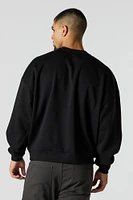 Boxy Crewneck Fleece Sweatshirt