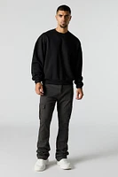 Boxy Crewneck Fleece Sweatshirt