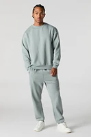 Solid Fleece Sweatshirt