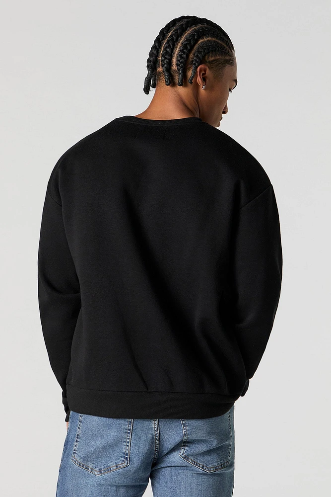 Solid Fleece Crewneck Sweatshirt