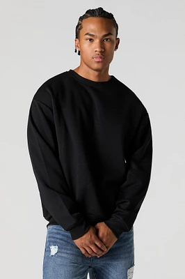 Solid Fleece Crewneck Sweatshirt