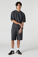 Washed Boxy Fleece T-Shirt