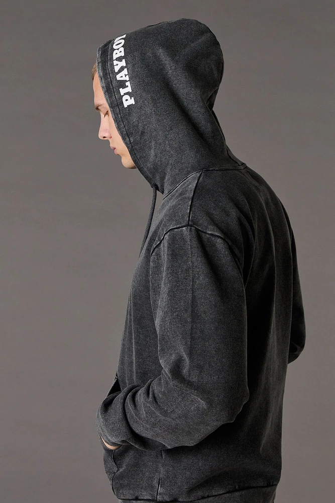 Playboy High Density Washed Fleece Hoodie