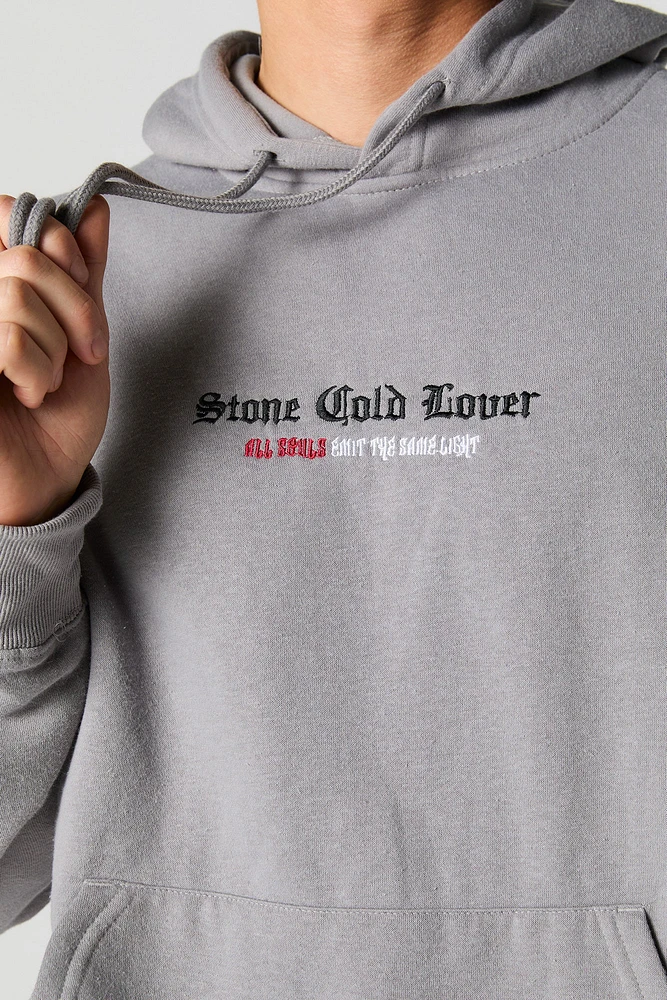 Stone Cold Lover Embroidered Fleece Hoodie